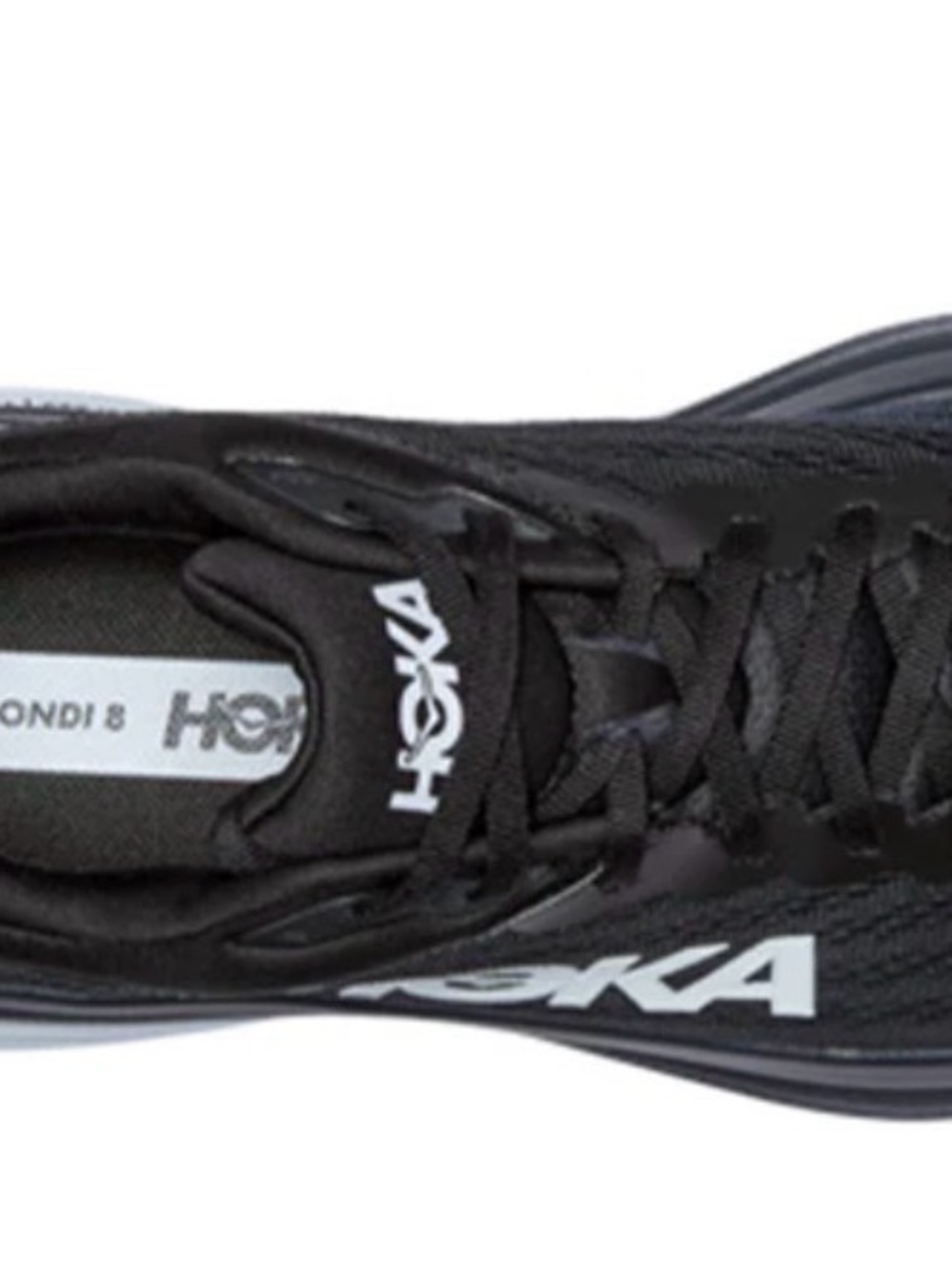 Hoka Black ONE ONE Bondi 8 and Black White size 7.5 - Picture 3 of 9